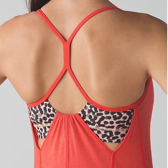 lululemon athletica Tops - Lululemon Roll Out Racerback Orange Leopard Tank Top 4